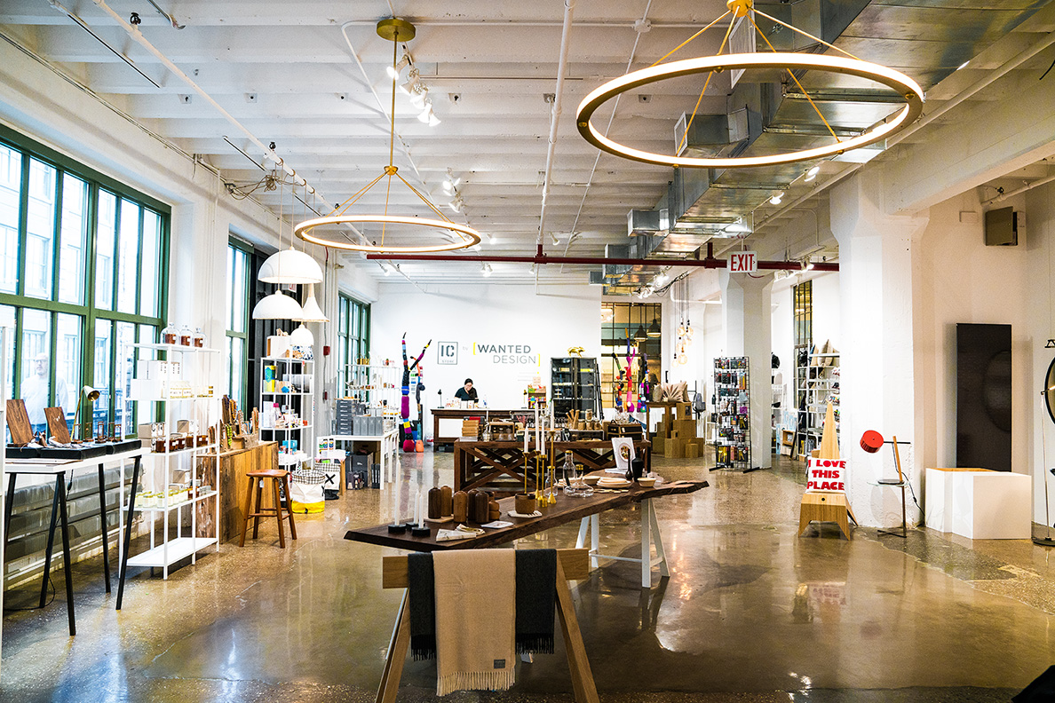 A wide view of the IC Store by Wanted Design.