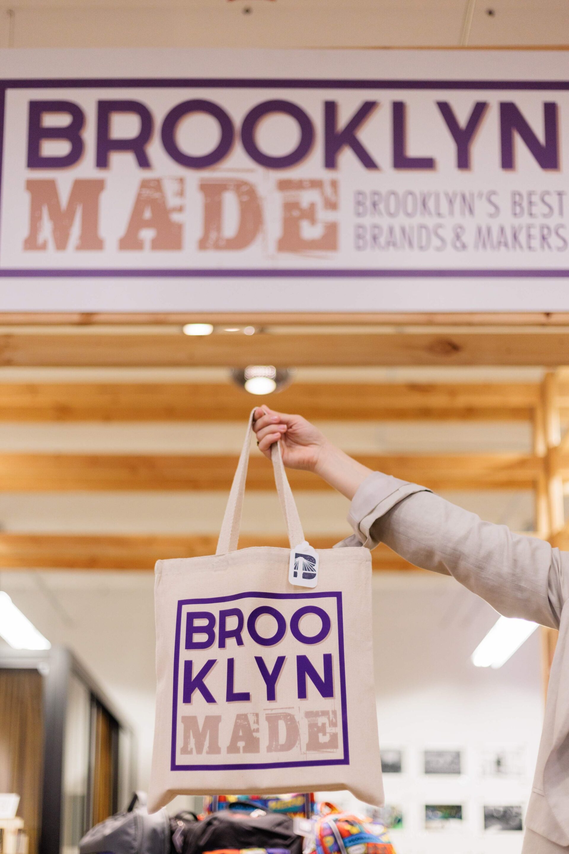An image of a canvas bag that says "Brooklyn Made."