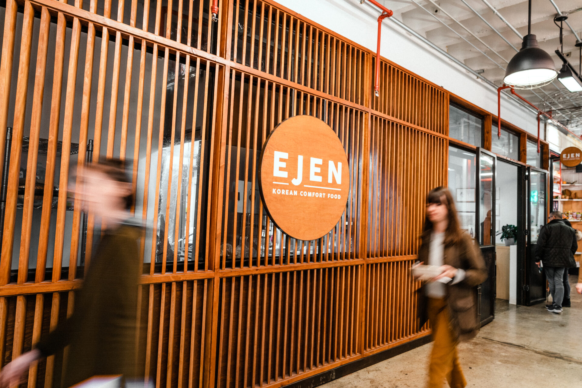 The exterior of "Ejen," a Korean comfort food restaurant.