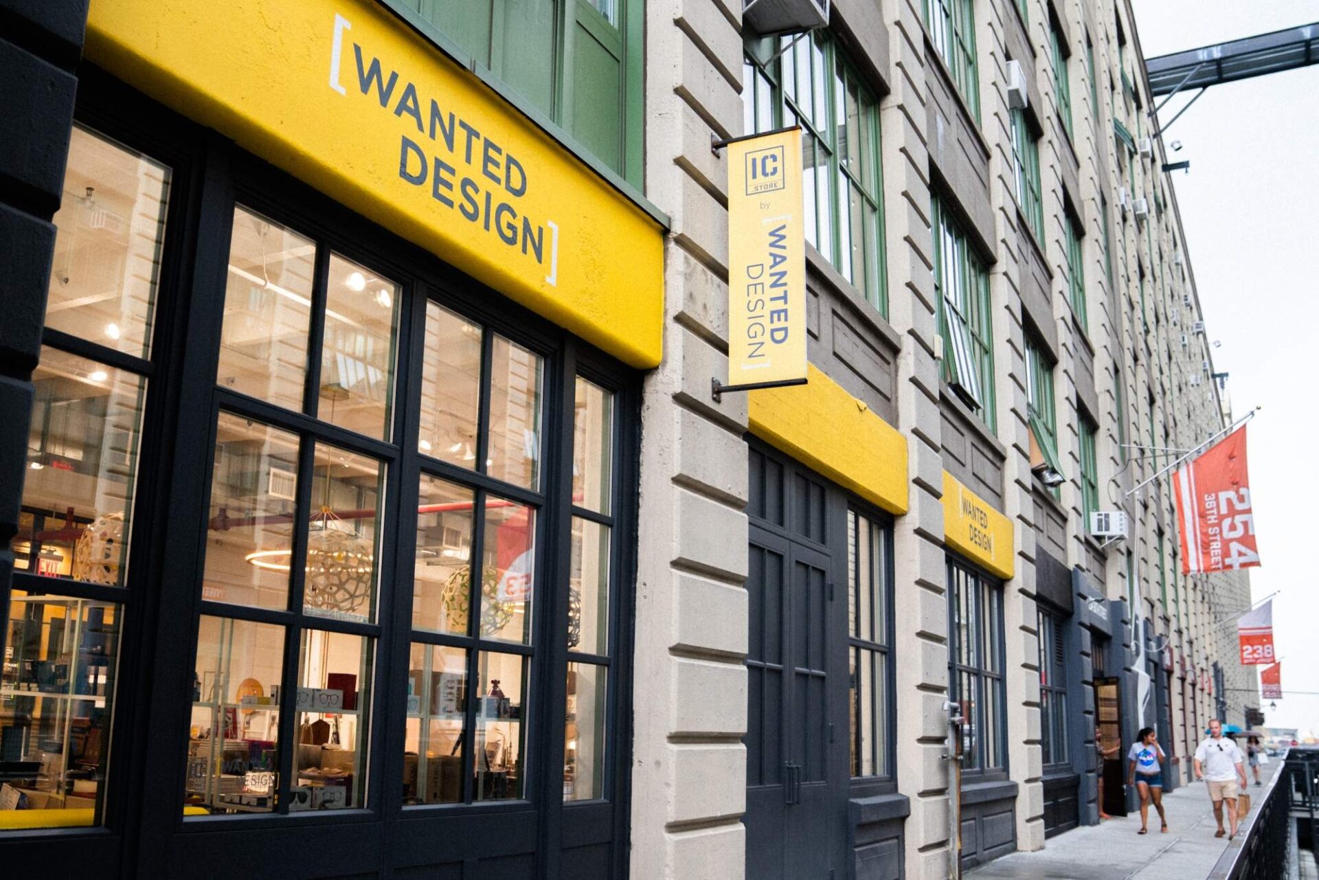 The exterior of a storefront called "Wanted Design."